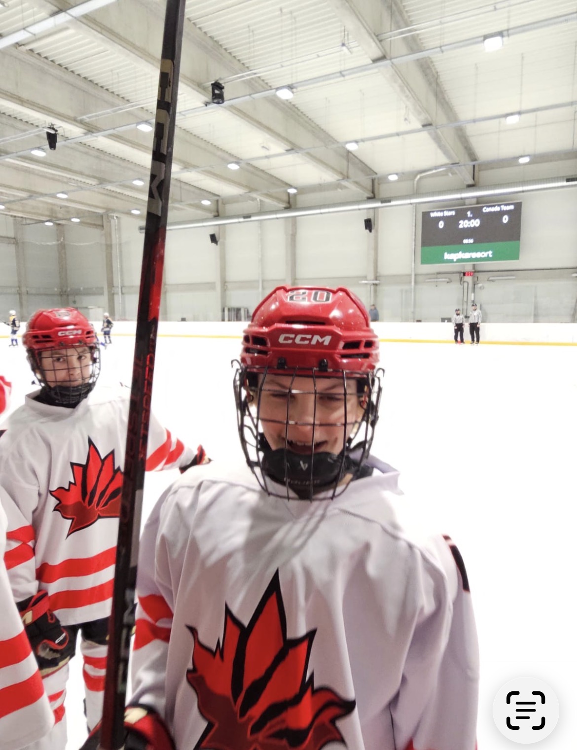Player ready for faceoff